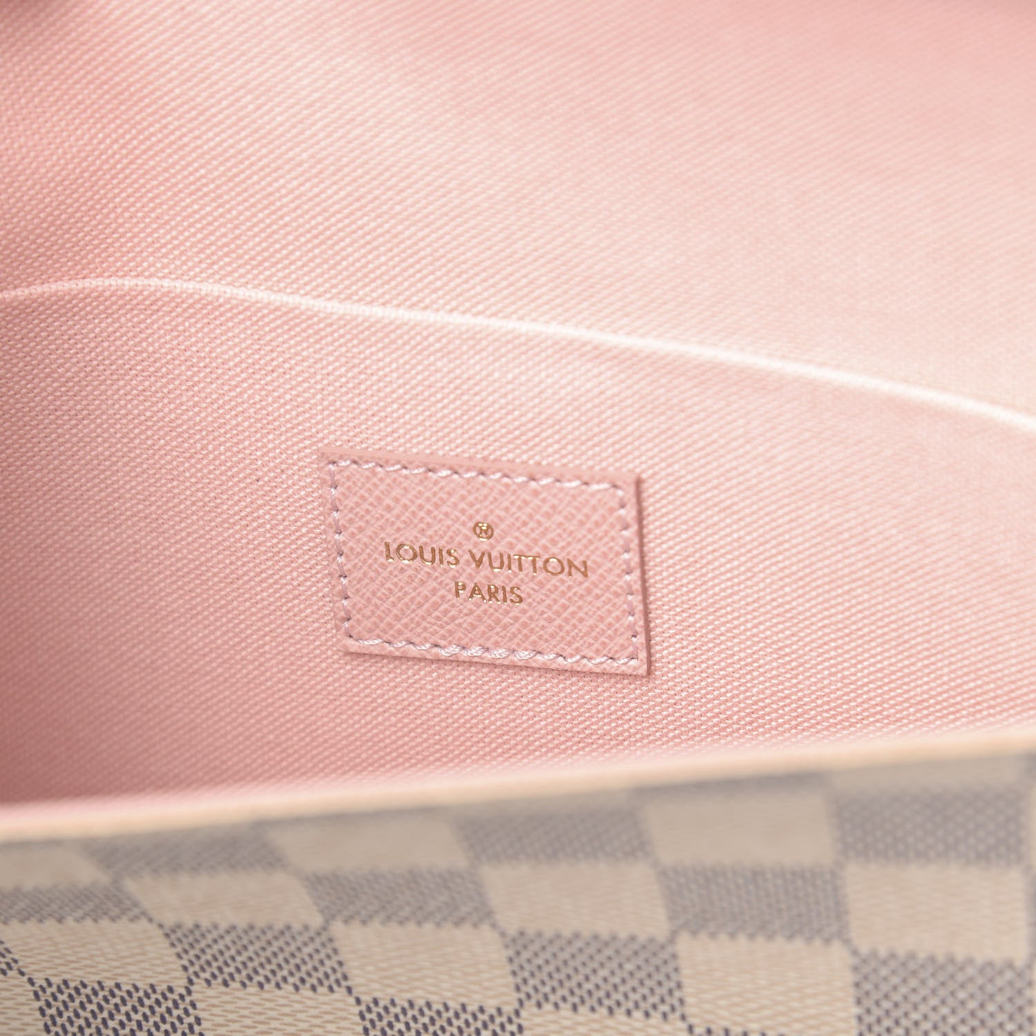 Louis Vuitton Damier Azur Pochette Felicie Chain Wallet Rose Ballerine 7 of 12