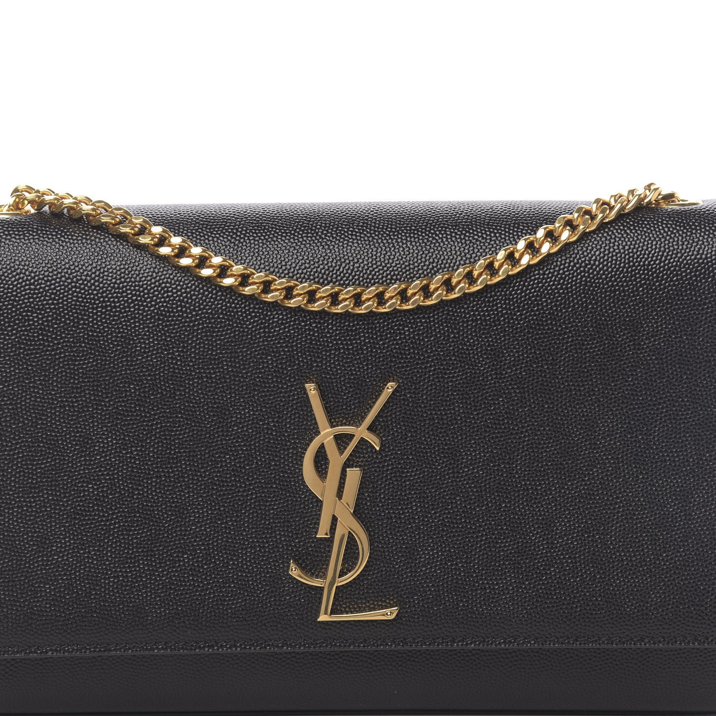 Grain De Poudre Medium Classic Monogram Kate Satchel Black