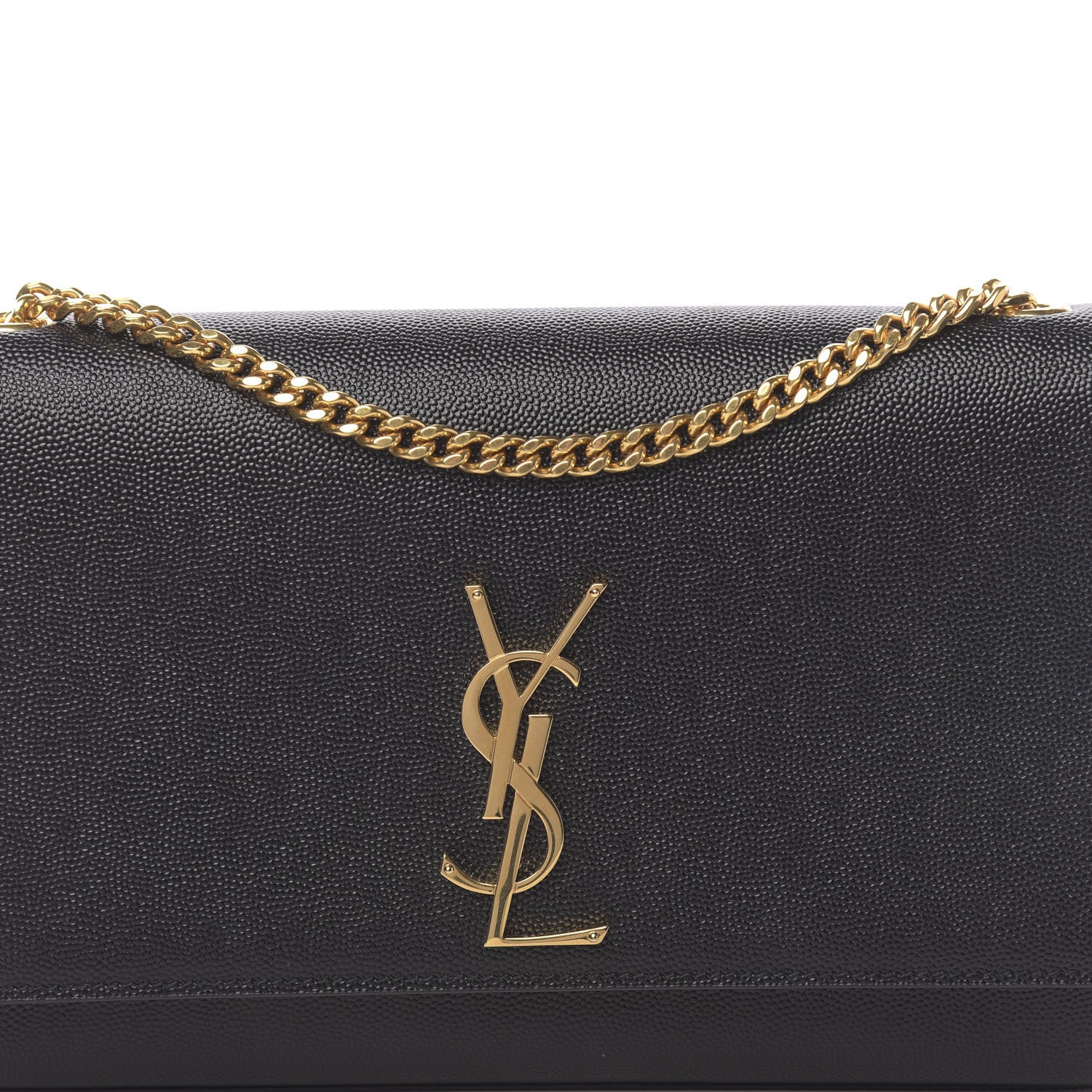 Saint Laurent Grain De Poudre Medium Classic Monogram Kate Satchel Black 9 of 9