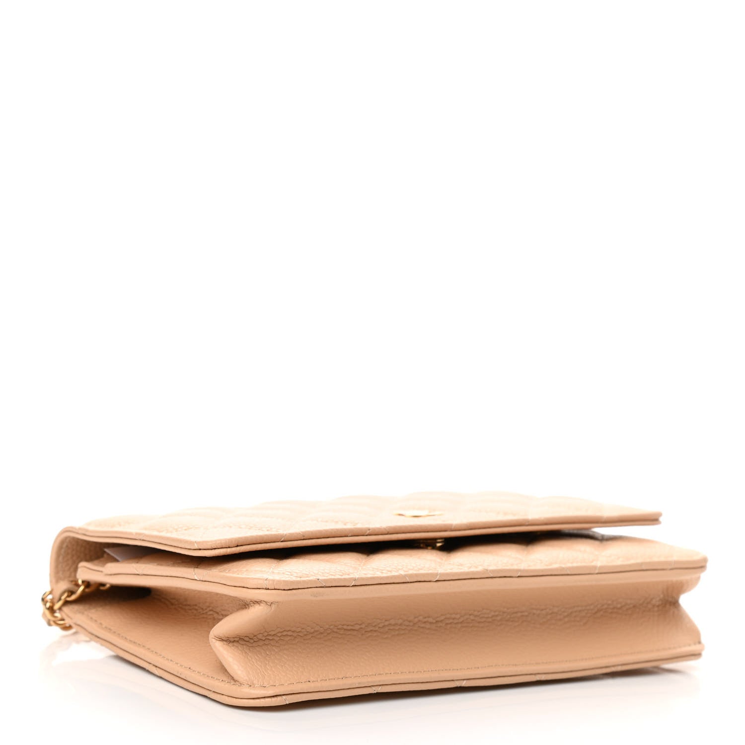 Chanel Caviar Quilted Wallet On Chain WOC Beige 4 of 11