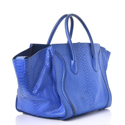 Celine Python Medium Phantom Luggage Blue 3 of 8