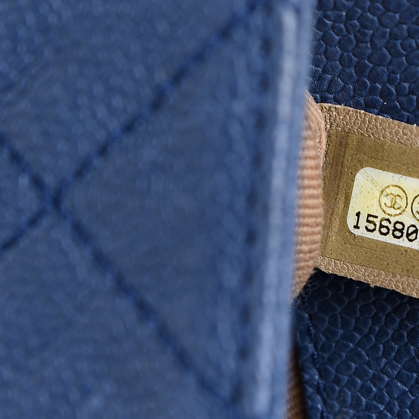 Caviar Quilted Medium Simply CC Flap Blue