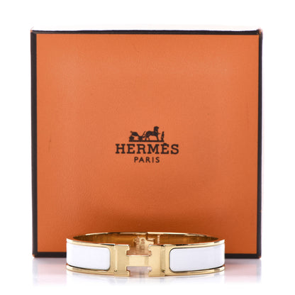 Hermes Enamel Narrow Clic Clac H Bracelet PM White 7 of 7