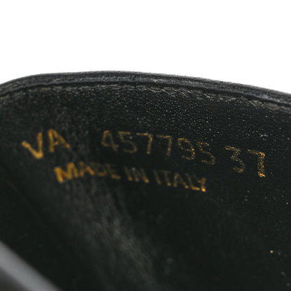 Saint Laurent Calfskin Monogram Jimmy Joan Slide Sandals 37 Black 8 of 8
