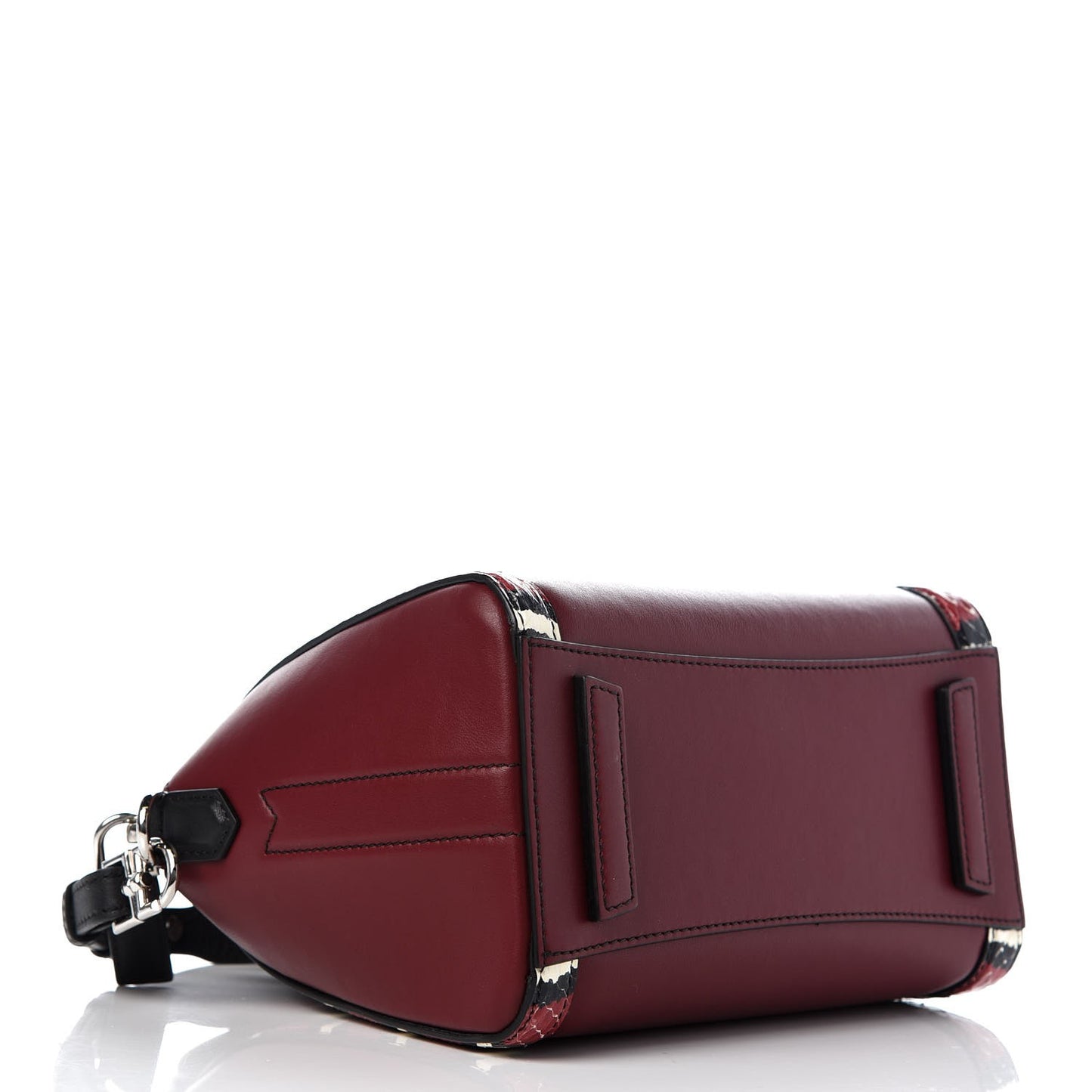 Smooth Calfskin Ayers Mini Bi-Color Antigona Wine Black