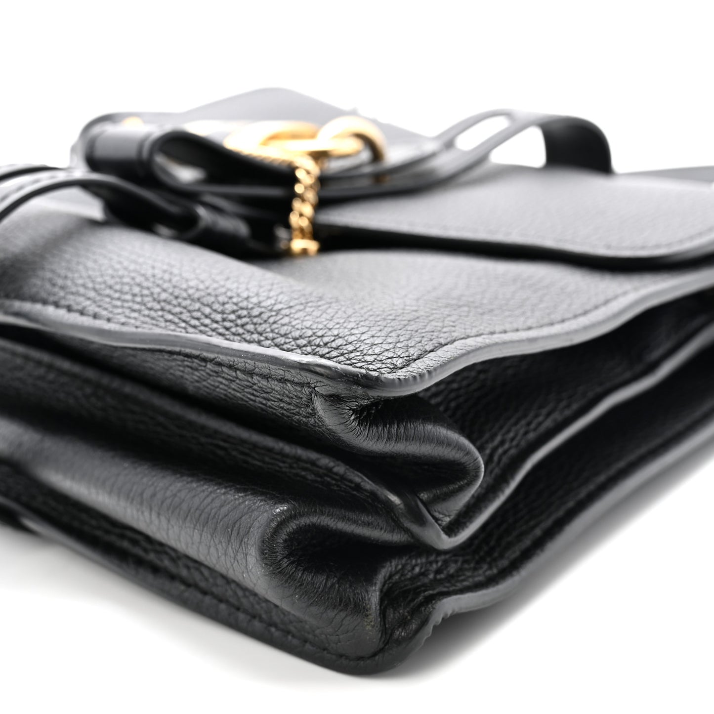 Grained Calfskin Medium Aby Day Shoulder Bag Black