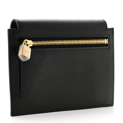 Hermes Epsom Kelly Pocket Compact Wallet Black 3 of 8