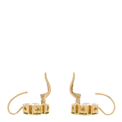 Pasquale Bruni 18K Yellow Gold Peridot Iolite Flower Drop Earrings 3 of 5