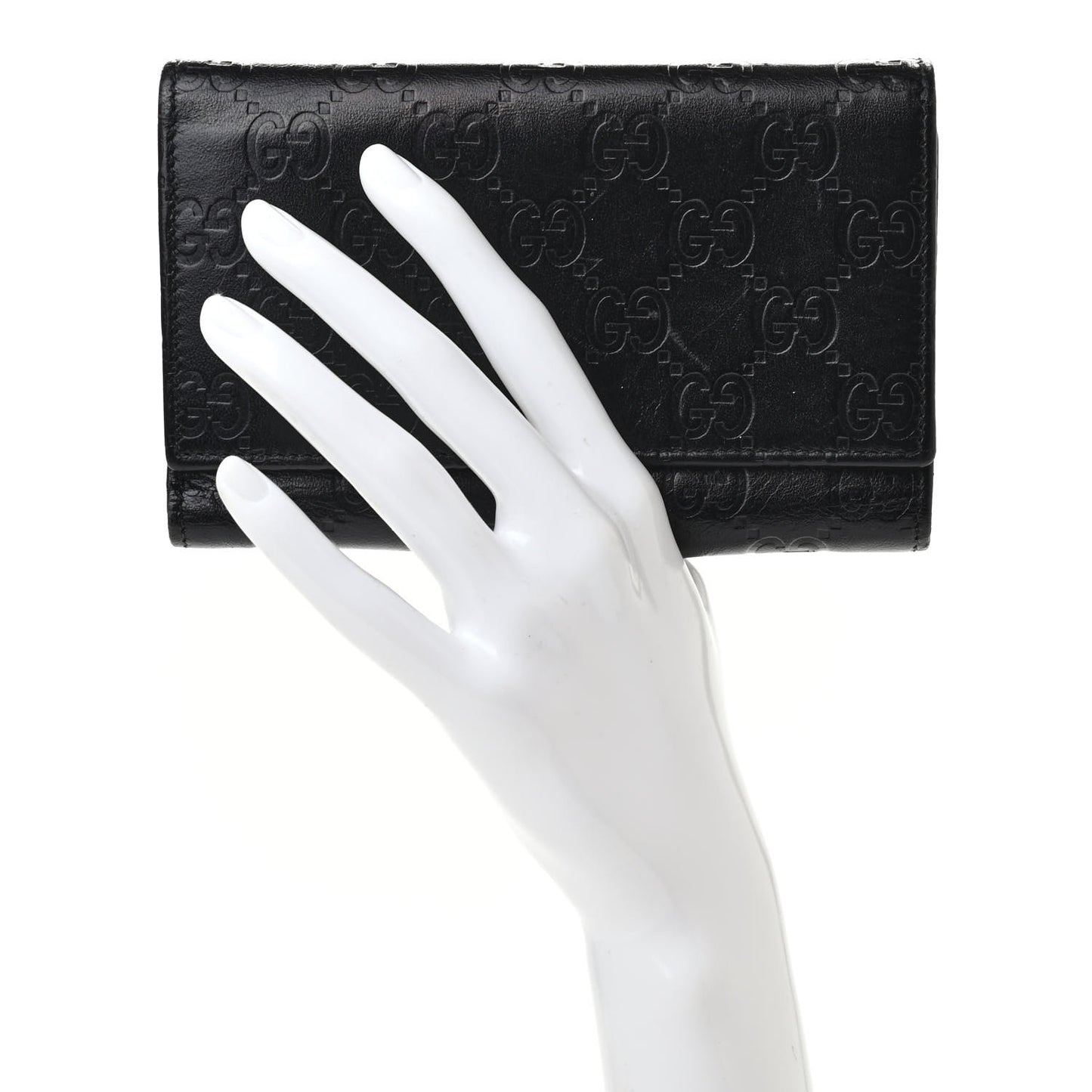 Guccissima Continental Flap Wallet Black