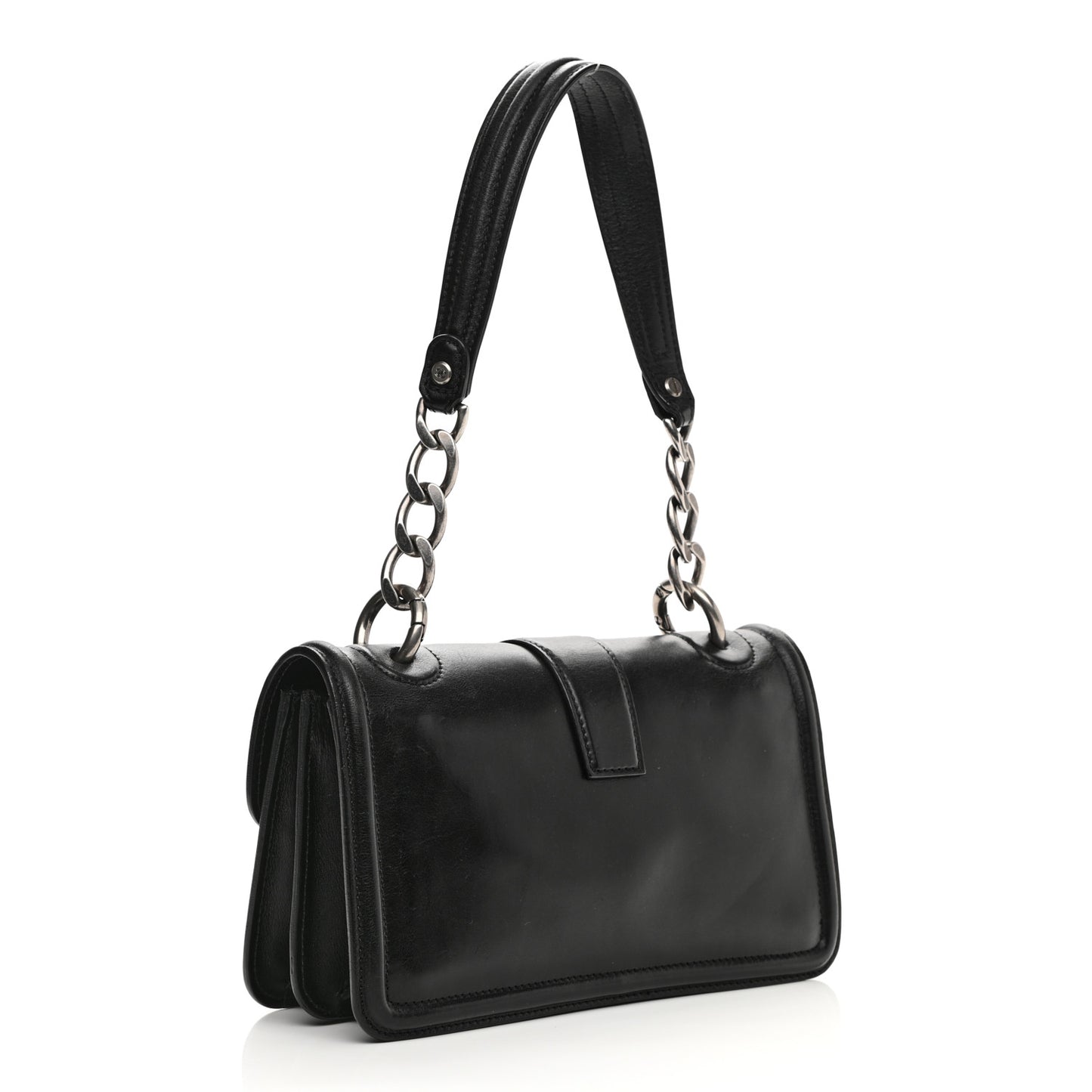 Smooth Calfskin Country Ride Flap Black