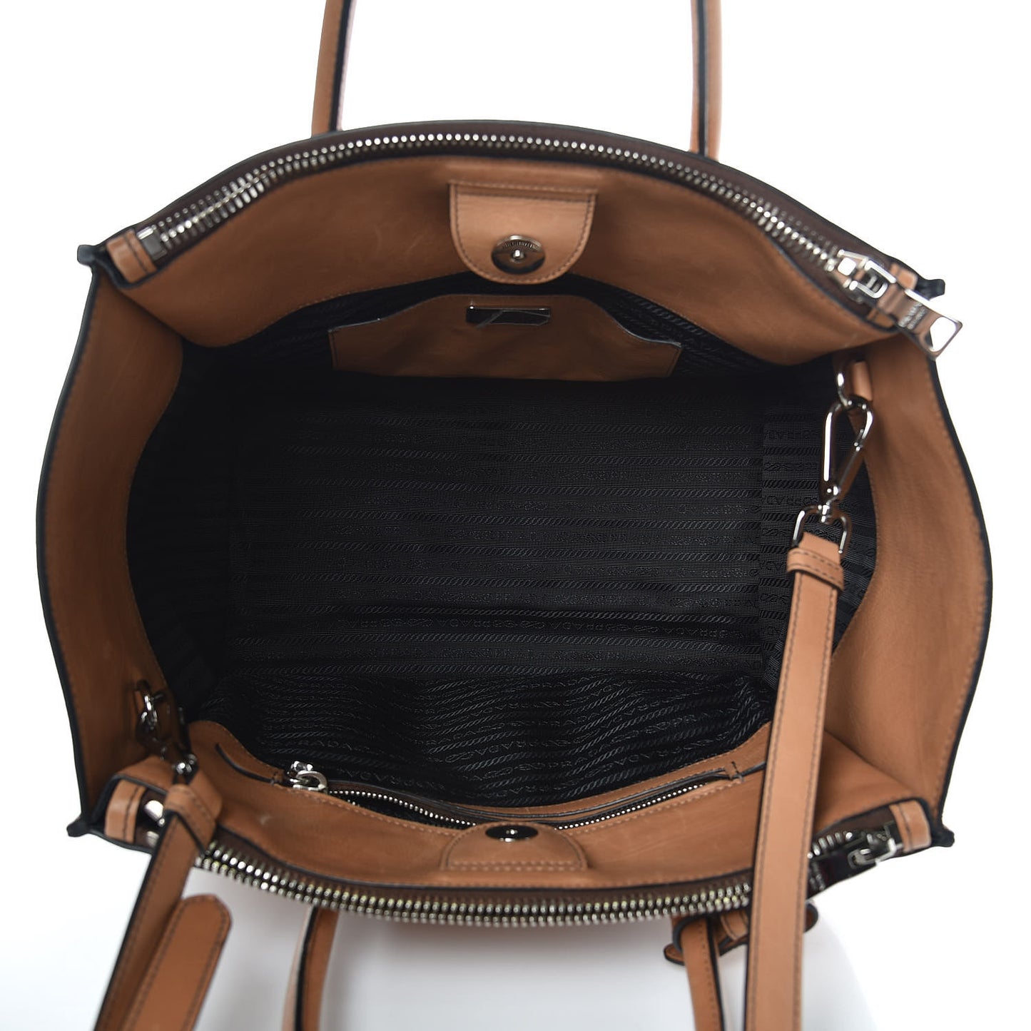 Glace Calf Twin Pocket Tote Naturale