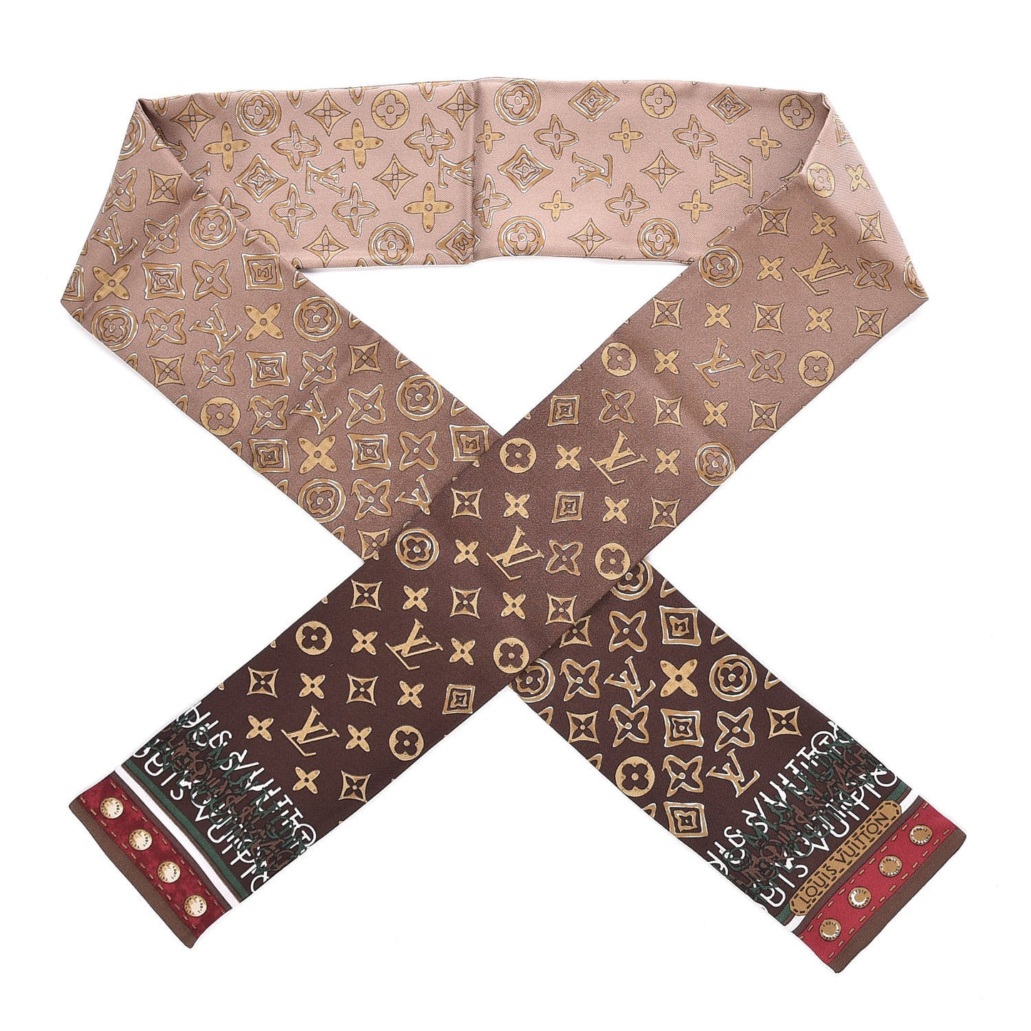 Silk Monogram Map Bandeau Cassis