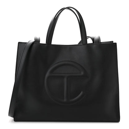 Telfar Vegan Leather Medium Shopping Bag Black 1 of 13