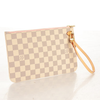 Louis Vuitton Damier Azur Neverfull MM GM Pochette Rose Ballerine 3 of 8