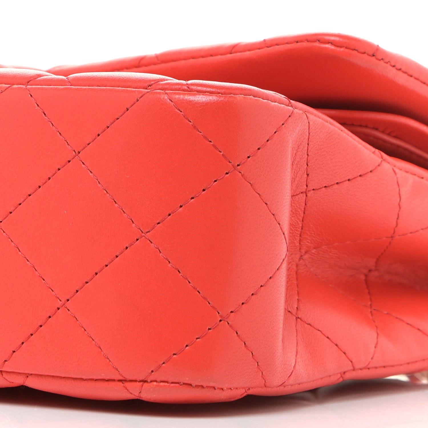 Chanel Lambskin Quilted Medium Double Flap Red 10 of 14