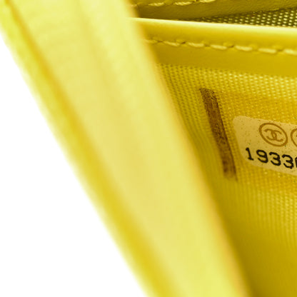 Chanel Caviar Large Timeless CC Zip Around Wallet Yellow 9 of 9