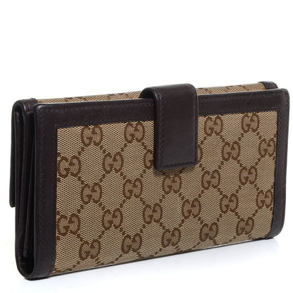 Gucci Monogram Margaux Calfskin Sukey Continental Organizer Wallet Beige Ebony Cocoa 3 of 7