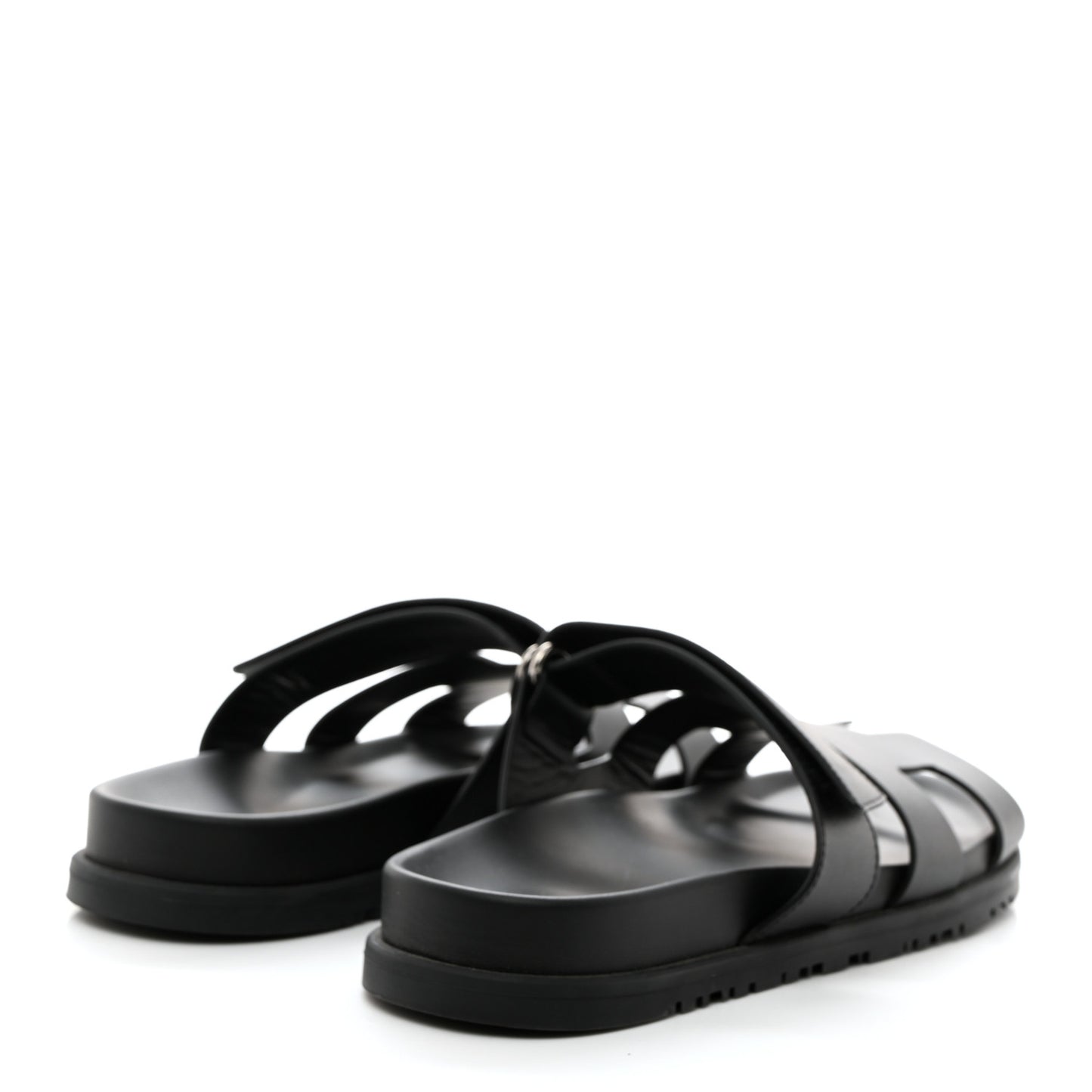 Calfskin Womens Chypre Sandals 38.5 Black