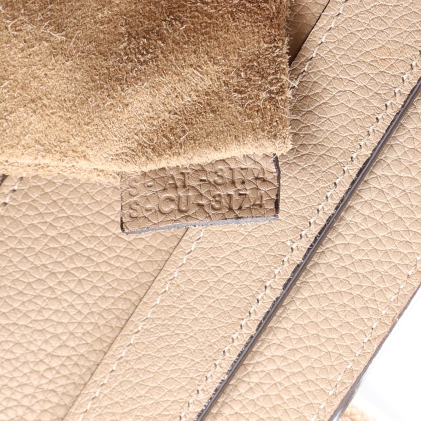 Drummed Calfskin Micro Luggage Dune