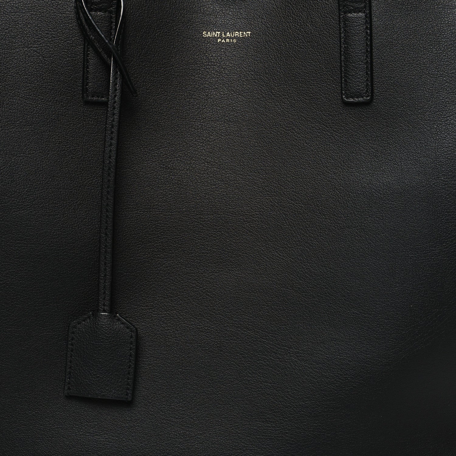 Saint Laurent Calfskin Large Shopping Tote Black 10 of 12