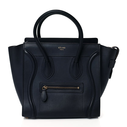 Celine Smooth Calfskin Micro Luggage Ink 1 of 11