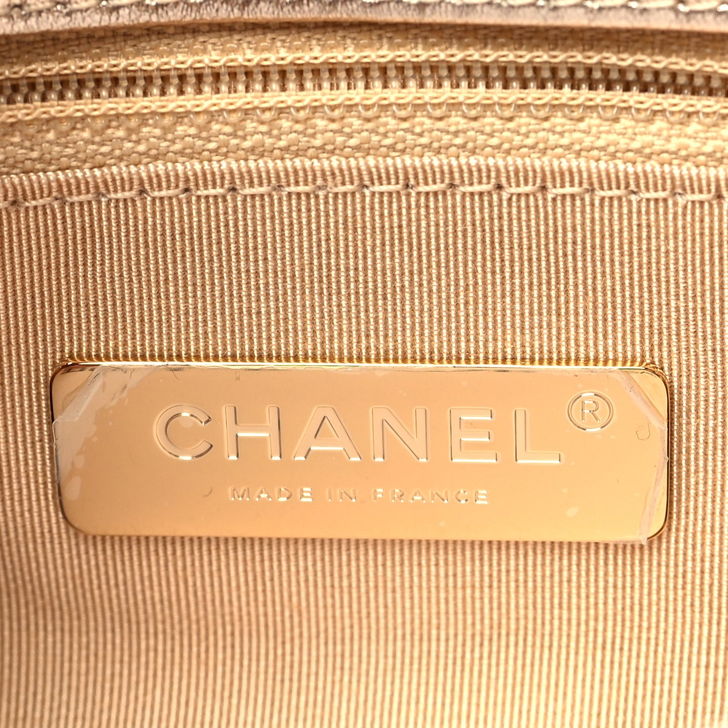 Metallic Lambskin Quilted Medium Chanel 19 Flap Gold