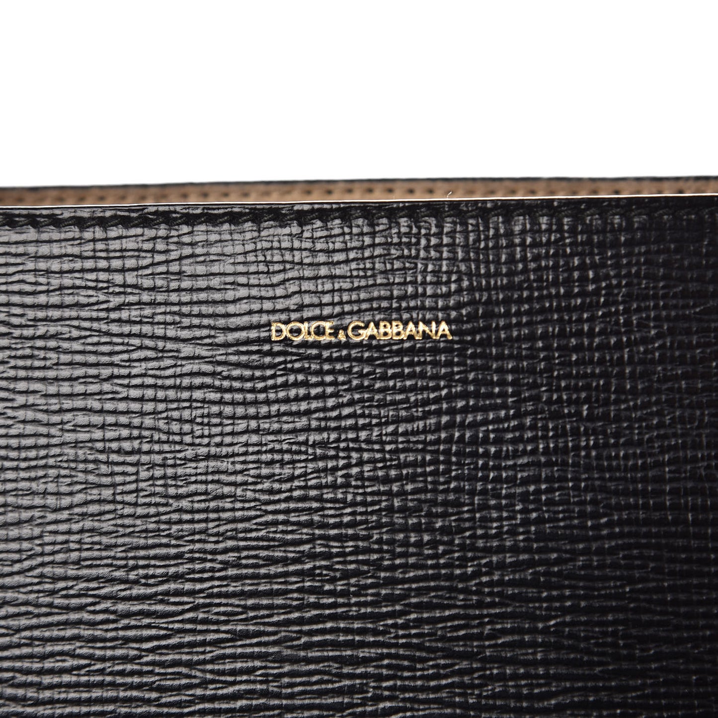 Textured Calfskin Miss Escape Tote Black