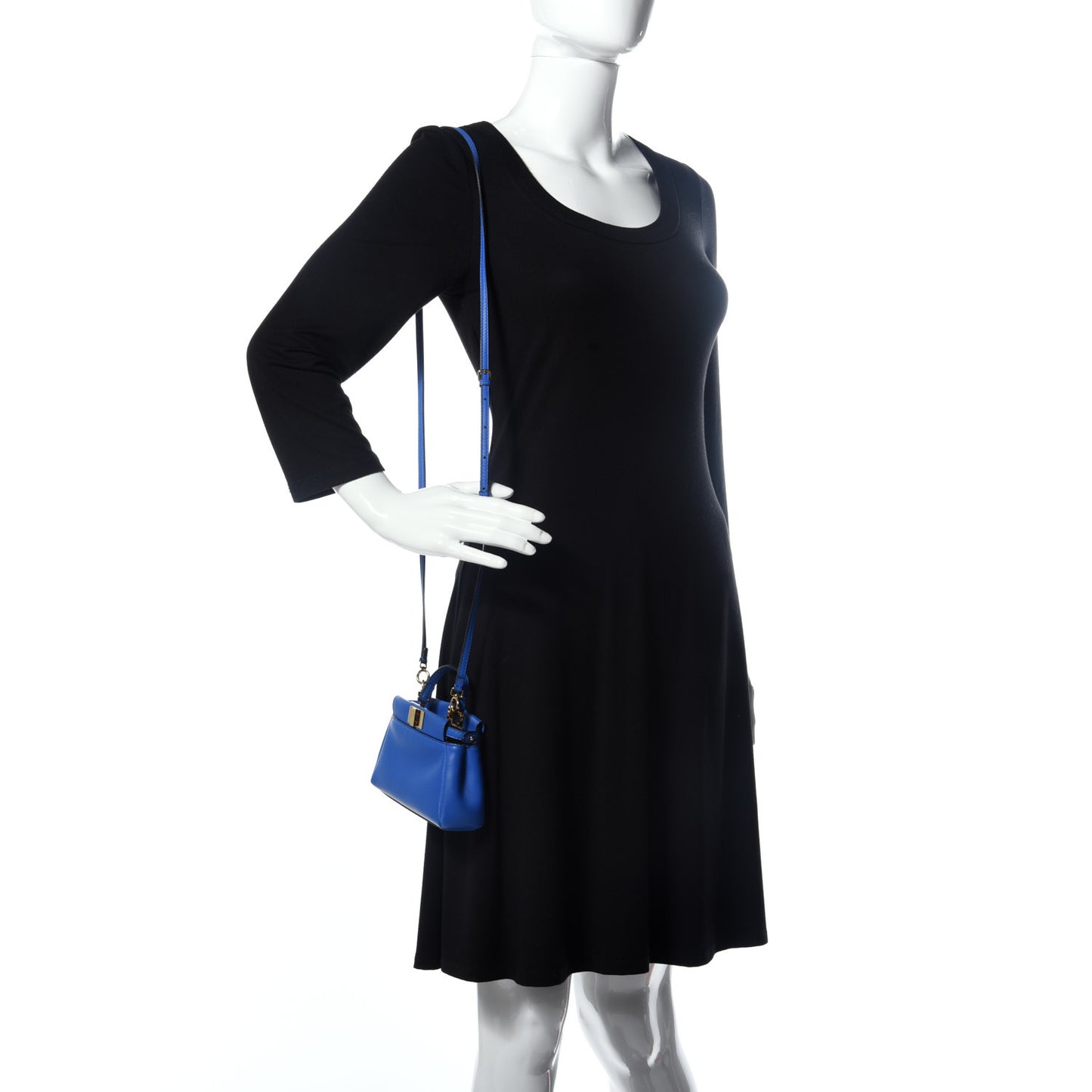 Nappa Micro Peekaboo Iconic Satchel Bluette