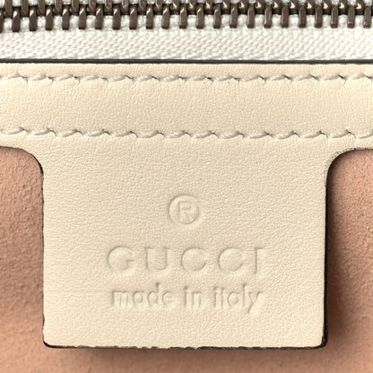 Gucci Calfskin Matelasse Studded Medium GG Marmont Shoulder Bag White 6 of 10