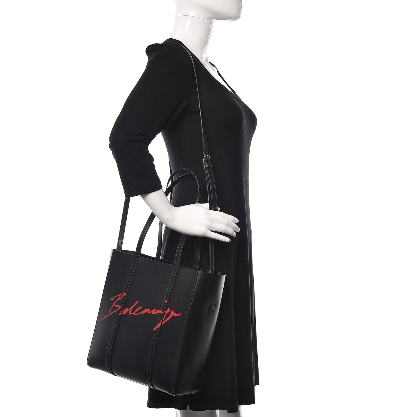 Supple Calfskin Signature Logo XS Everyday Tote Black