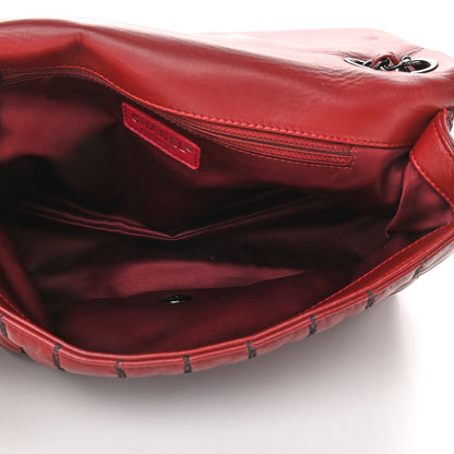 Chanel Lambskin Vertical Stitch Jumbo Single Flap Dark Red 5 of 10