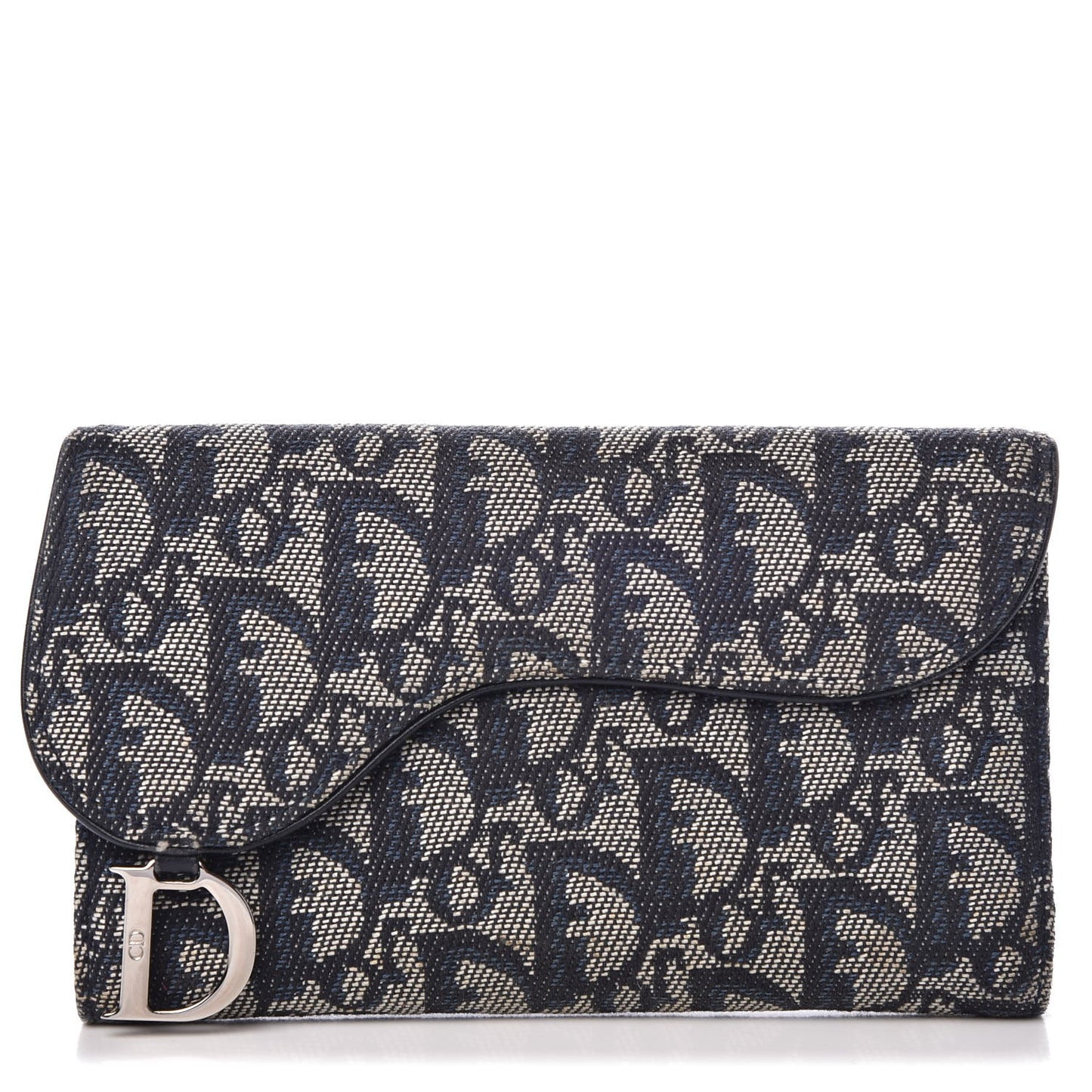 Monogram Saddle Wallet Navy