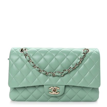 Chanel Lambskin Quilted Medium Double Flap Light Green 1 of 11