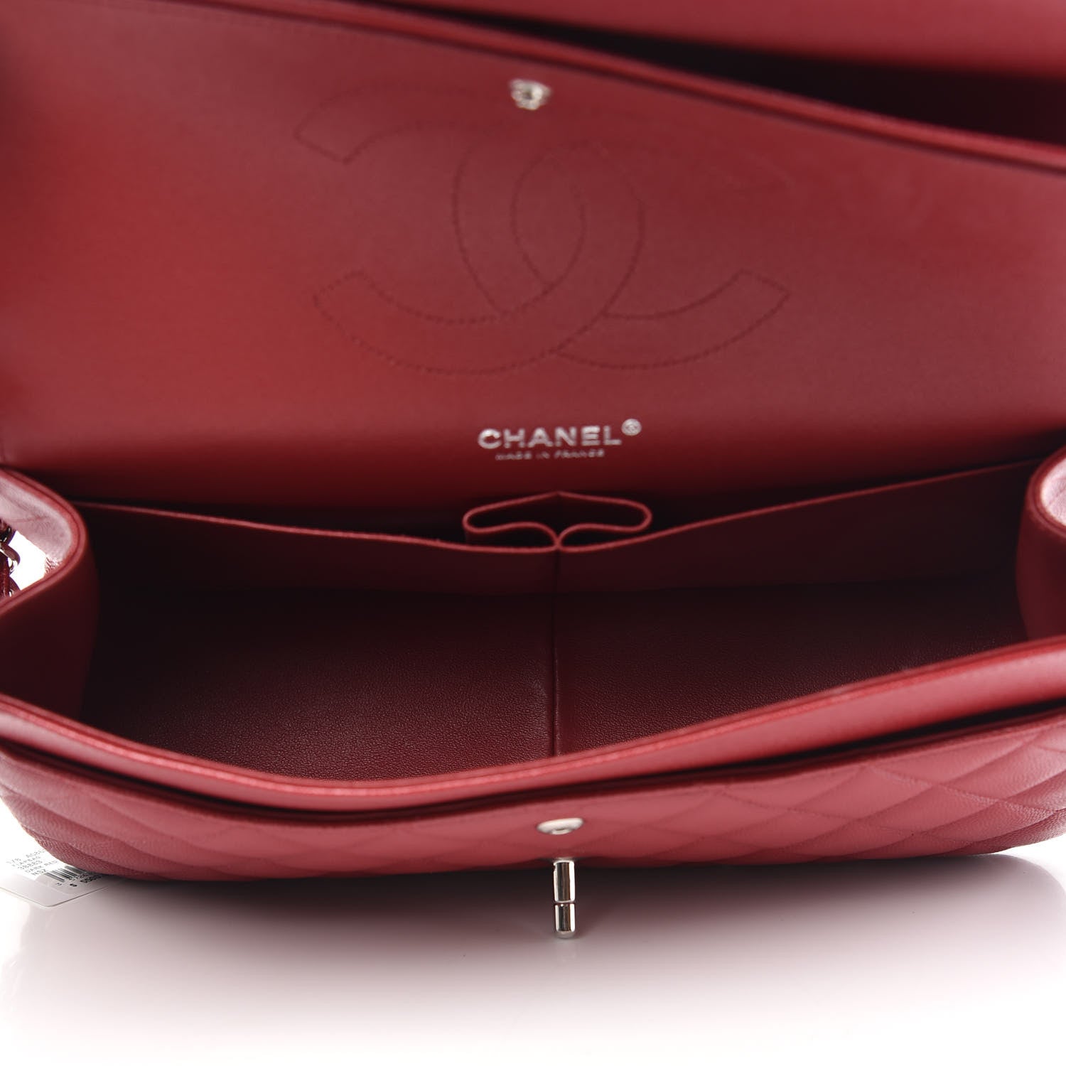 Chanel Caviar Quilted Jumbo Double Flap Red 5 of 11