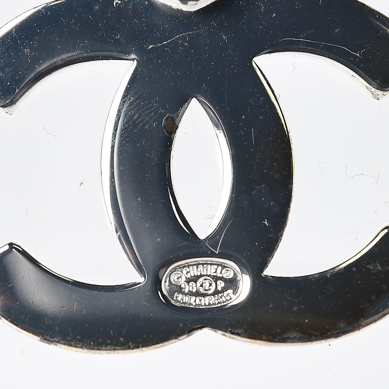 Chanel Large CC Necklace Silver 5 of 5