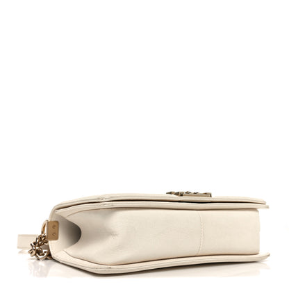 Chanel Caviar Quilted Medium Boy Flap White 4 of 10