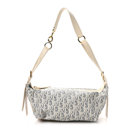 Christian Dior Oblique Raffia Effect Small D-Journey Bag Blue Light Biscuit 1 of 10