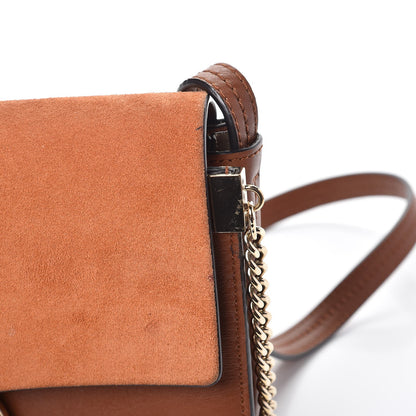 Chloe Suede Calfskin Small Faye Shoulder Bag Tobacco 15 of 16