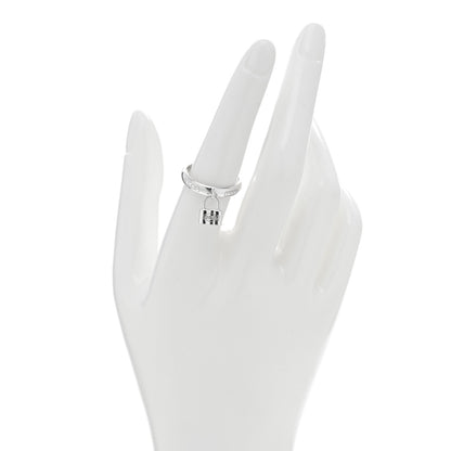 Tiffany Sterling Silver 1837 Lock Charm Ring 56 7.5 2 of 4