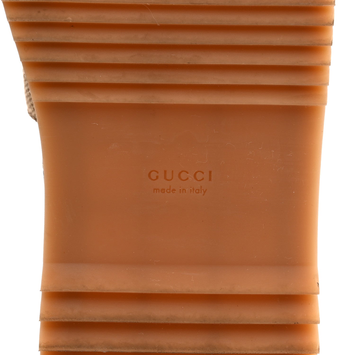 Gucci Monogram Maxi GG Angelina Platform 55mm Slide Sandals 38 Camel Ebony 8 of 9