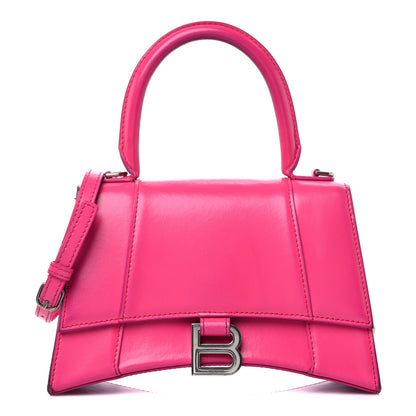 Balenciaga Shiny Box Calfskin Small Hourglass Top Handle Bag Acid Fuchsia 1 of 15