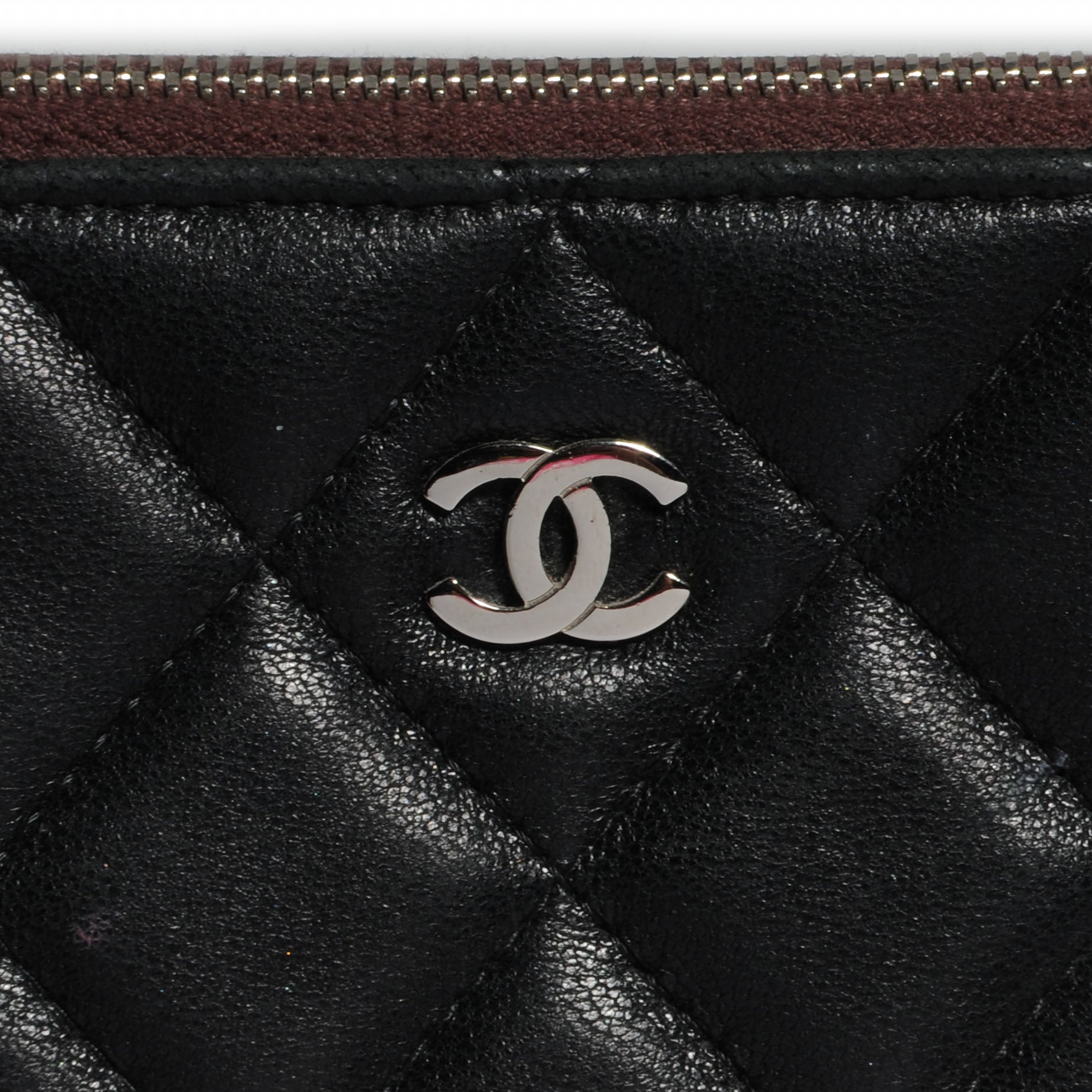 Chanel Lambskin Quilted Medium Cosmetic Case Black 8 of 8