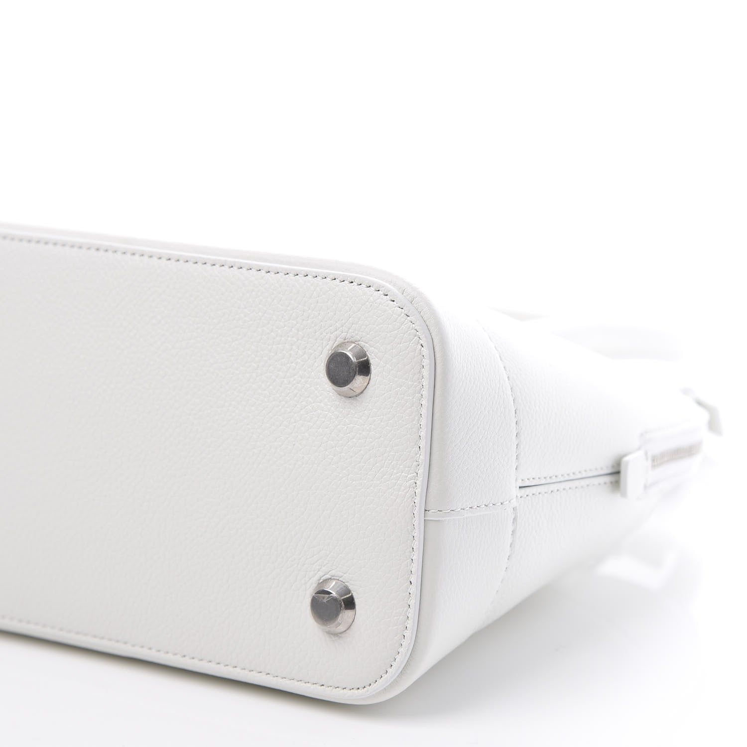 Balenciaga Grained Calfskin Logo S Ville Top Handle Bag White Fluo Pink 8 of 11