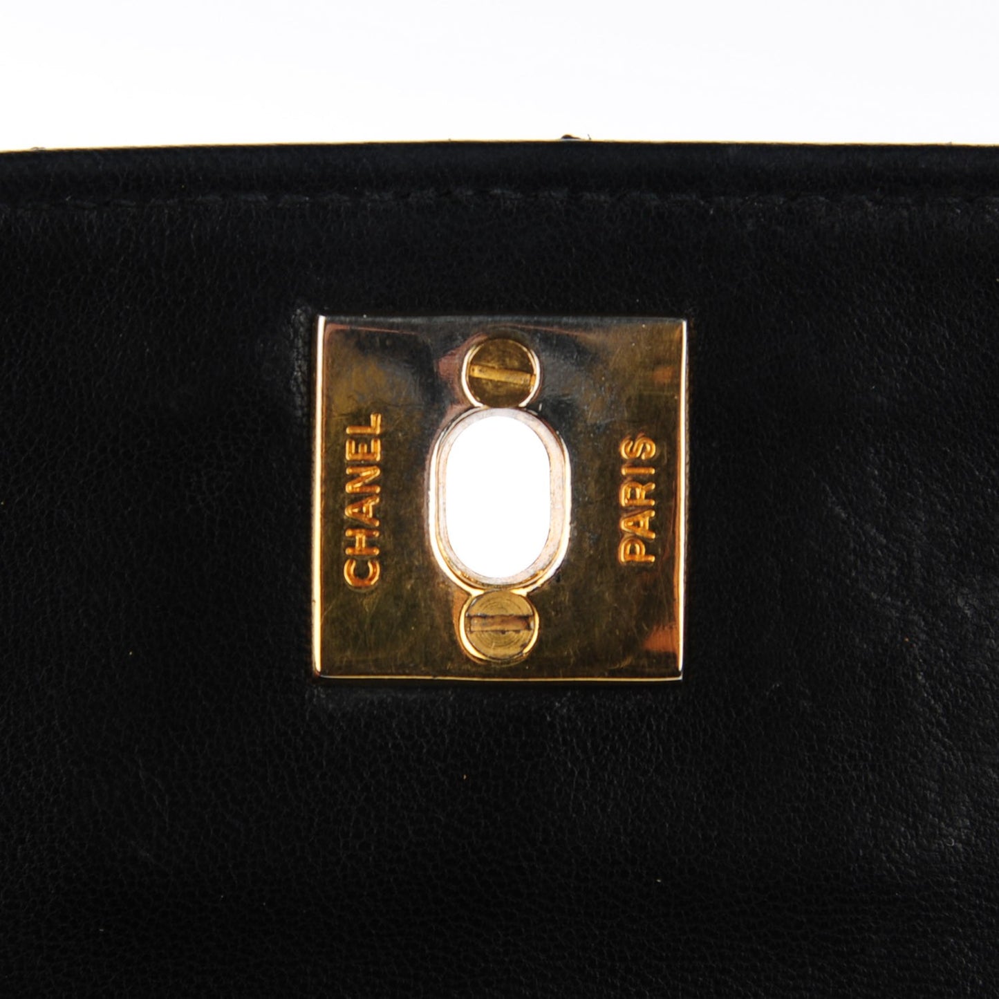 Lambskin Quilted Mini Rectangular Flap Black