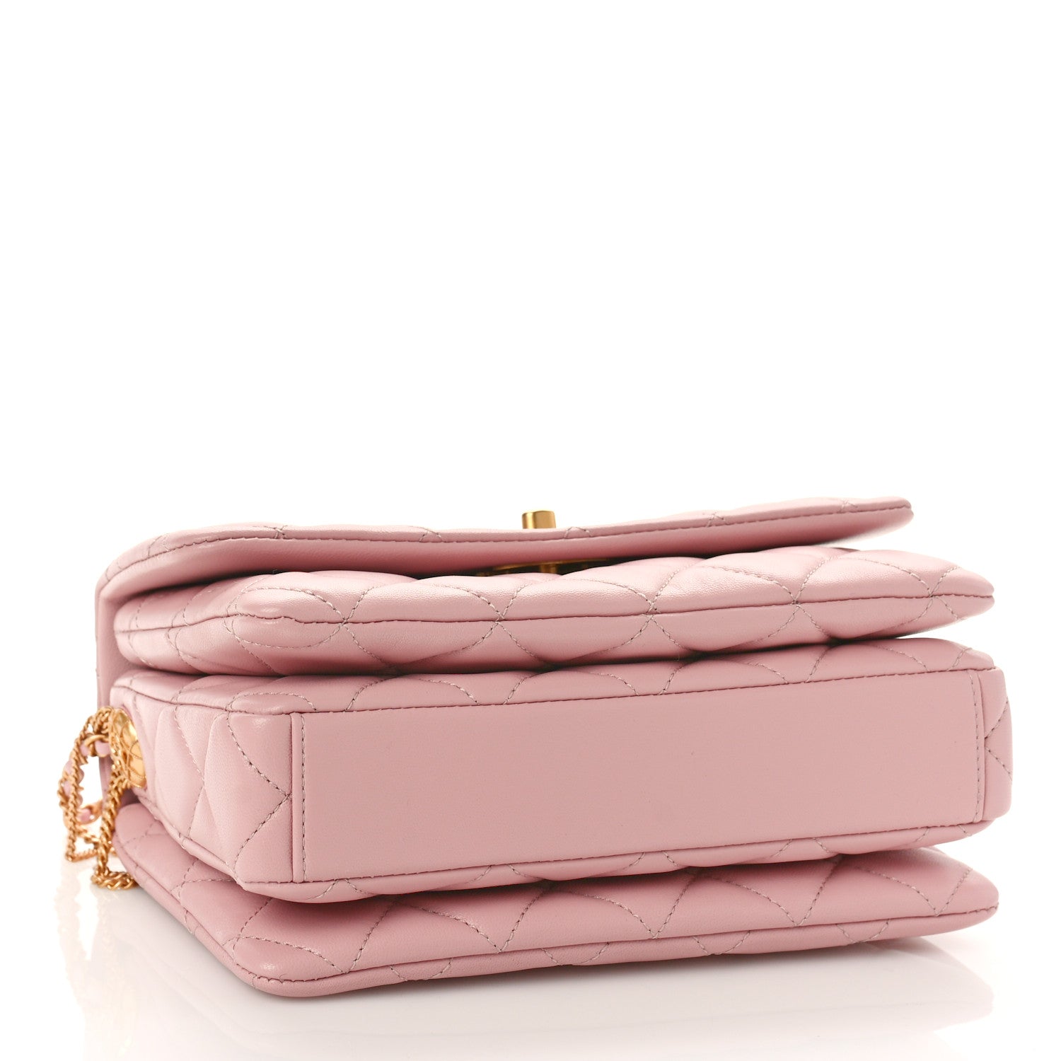 Chanel Lambskin Quilted Mini Medallion Multi Chain Flap Light Pink 4 of 10