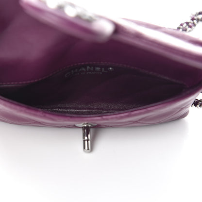 Chanel Lambskin Quilted Mini Mineral Nights Flap Crossbody Bag Purple 5 of 11