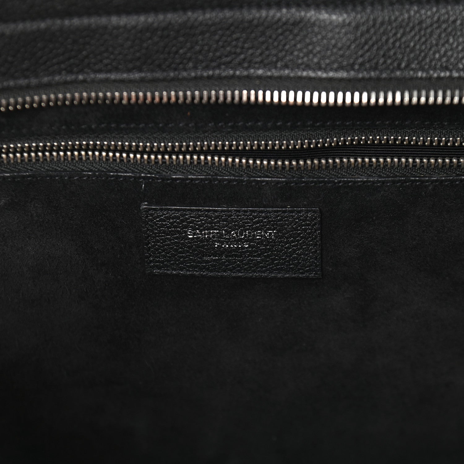 Saint Laurent Grained Calfskin Medium Cabas Rive Gauche Black 8 of 13