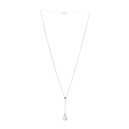 Tiffany 18K White Gold Aquamarine Rainbow Drops Pendant Necklace 3 of 5