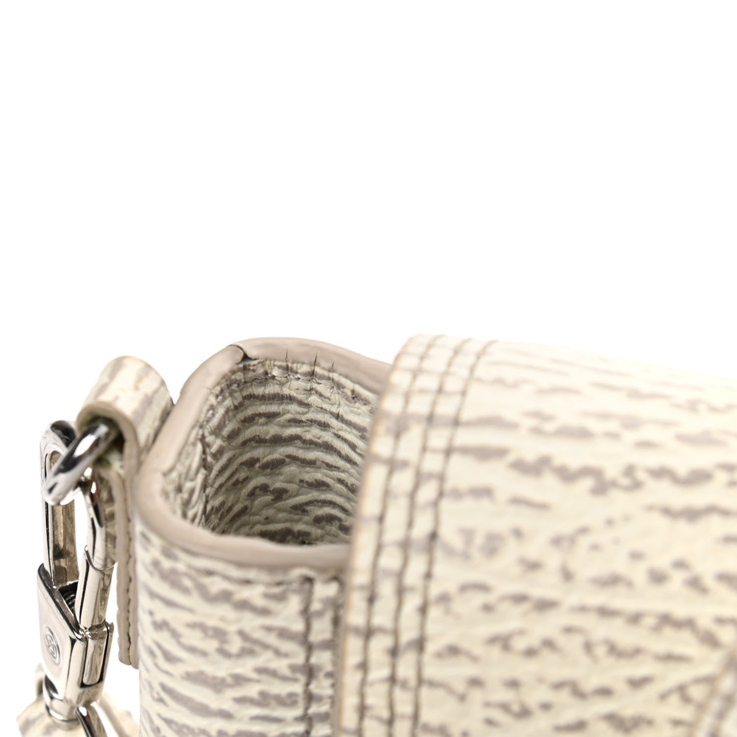 3.1 Phillip Lim Shark Embossed Textured Calfskin Mini Pashli Satchel Ivory Dove 11 of 12