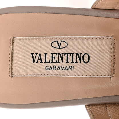 Valentino Garavani Calfskin Nappa Rockstud Ankle Strap 100mm Pumps 37 Poudre 8 of 11